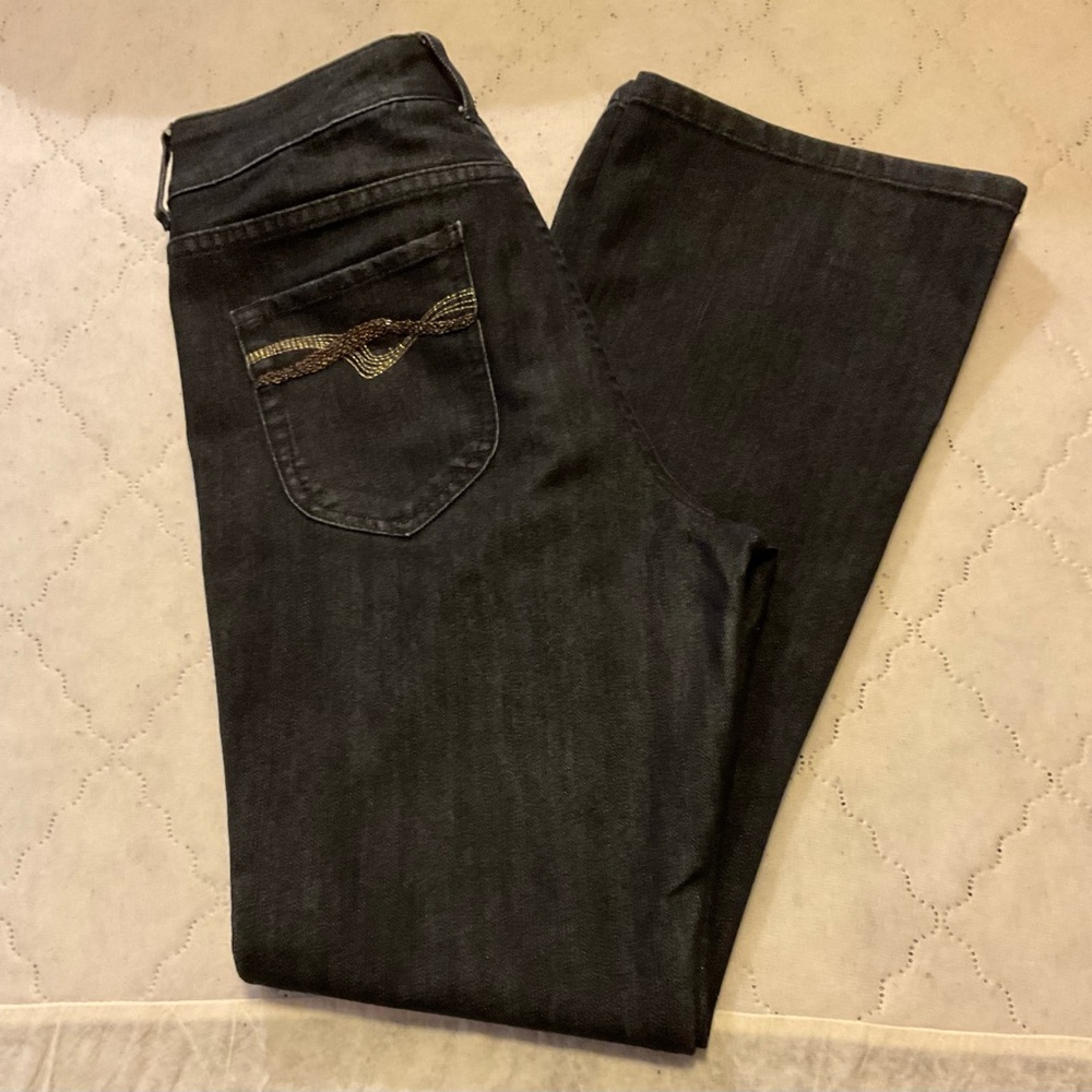 Navy blue jeans with bling 5